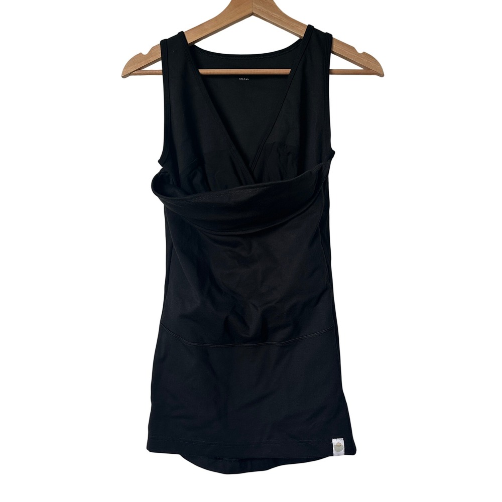 Lalabu Soothe Shirt Babywearing Nursing Tank Top Black Women Small Sleeveless